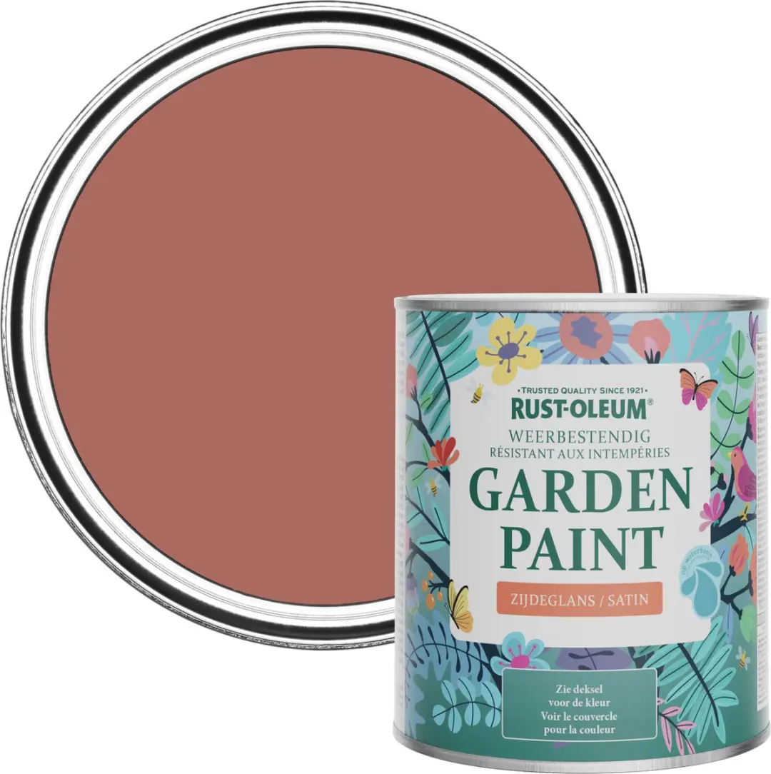 Rust-Oleum Rood Tuinverf Zijdeglans Zalm 750ml