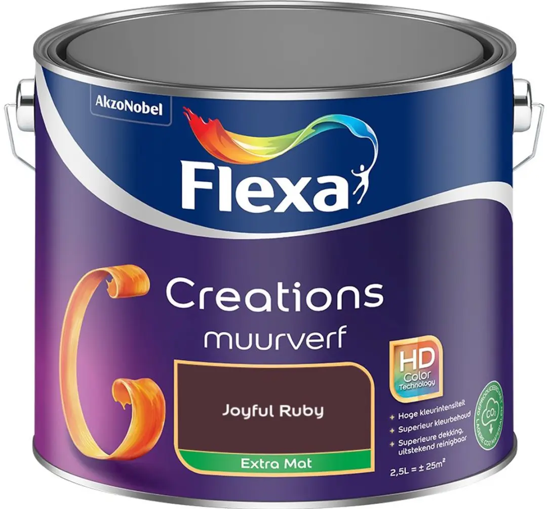 Flexa Creations Muurverf Extra Mat Joyful Ruby 2,5L