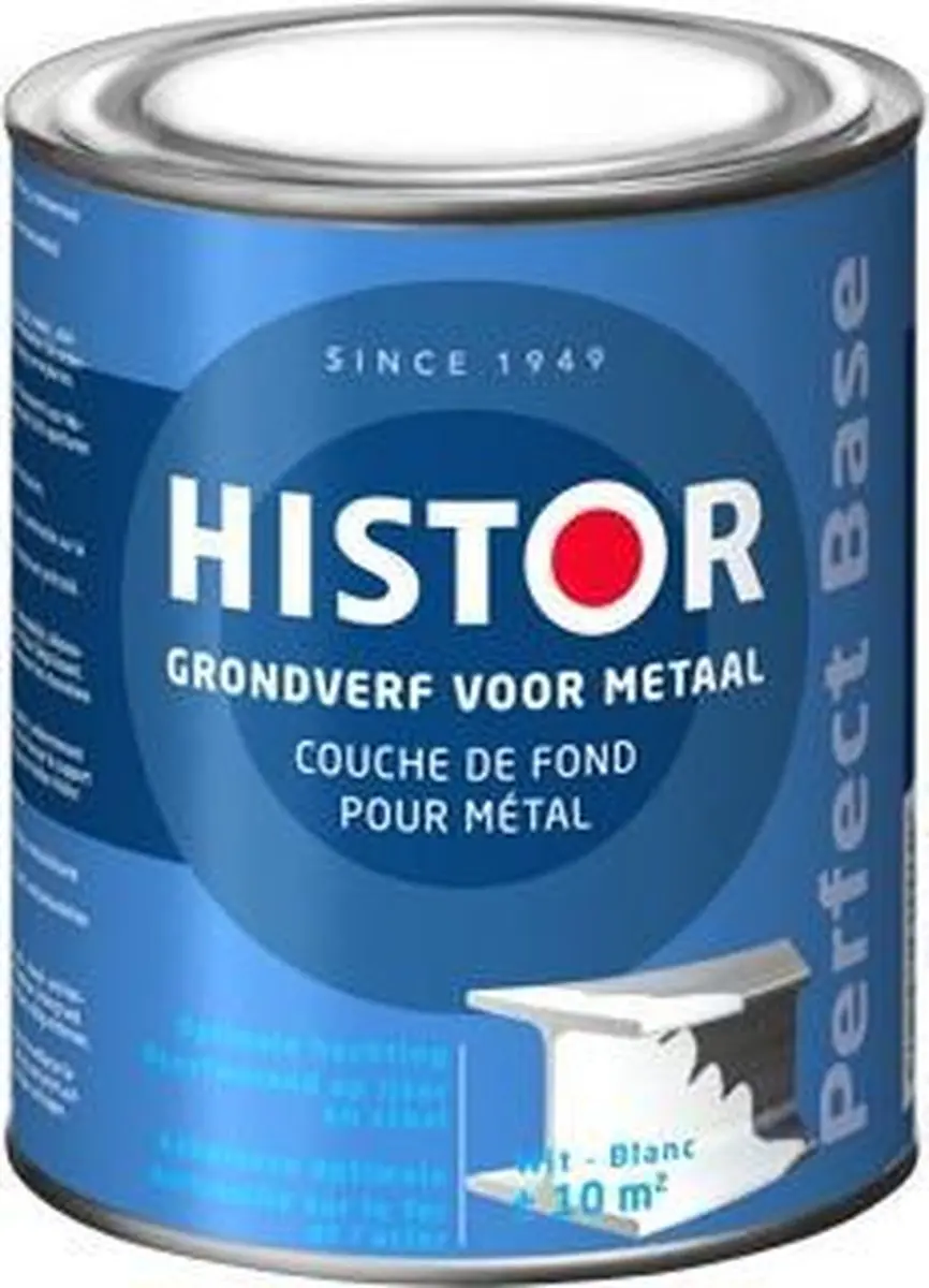 Histor Perfect Base Grondverf Metaal 0,75L - Wit