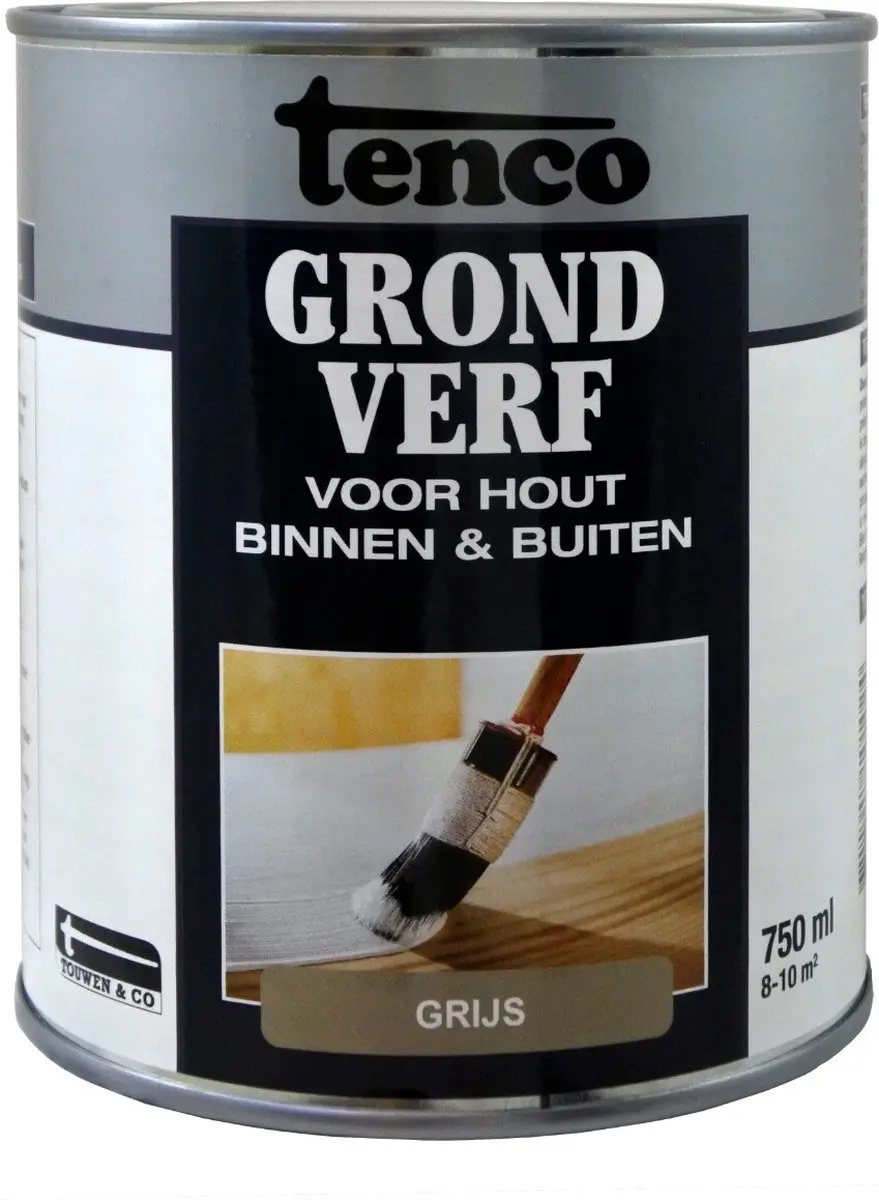 Tenco Grondverf Grijs 750ml - o.a. hout/metaal