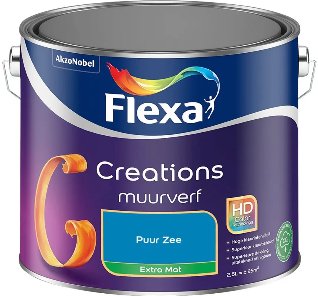 Flexa Creations Muurverf Extra Mat Puur Zee - 2,5L