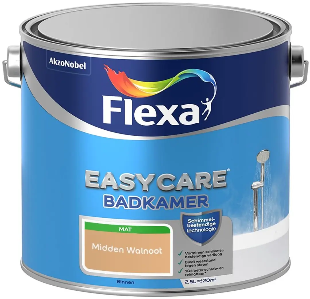 Flexa Easycare Badkamer Midden Walnoot Mengverf 2,5L