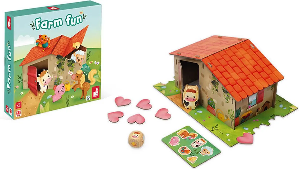 Janod Op de Boerderij Spel - 2-4 Spelers