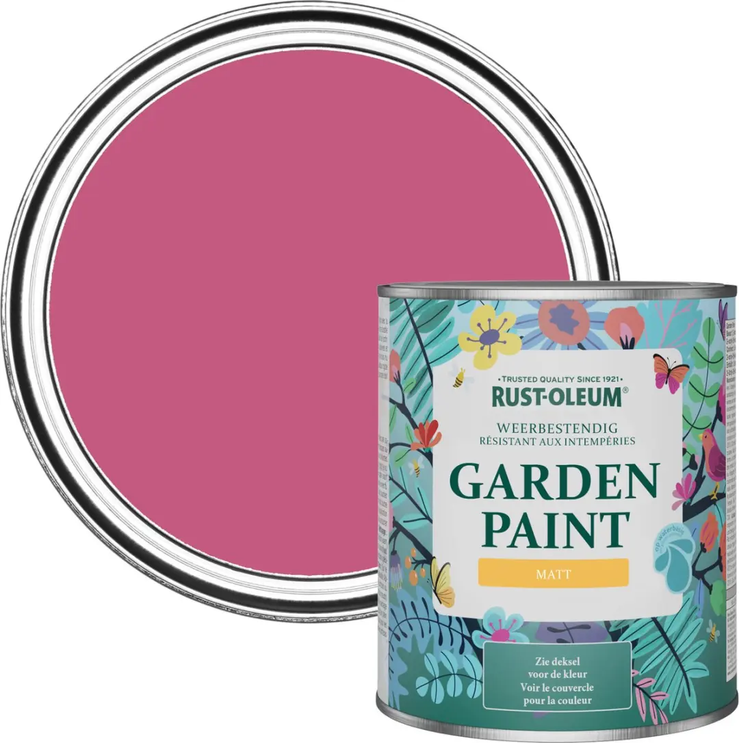 Rust-Oleum Roze Tuinverf Matt Framboos 750ml