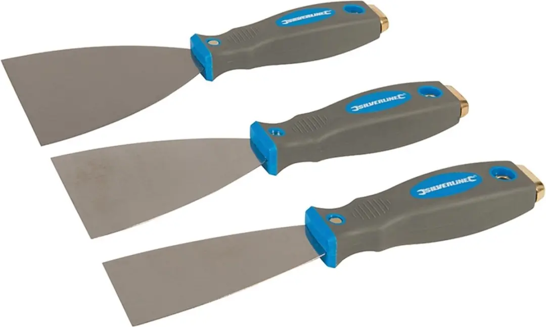 Silverline Plamuurmessen Set 3-delig - 50/75/100mm - Blauw