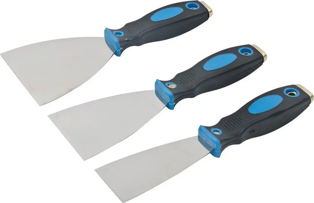 Silverline Plamuurmessen Set 3-delig - 50/75/100mm - Blauw