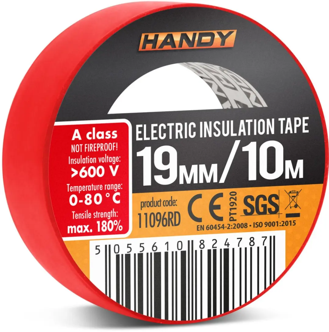 Handy Isolatietape Rood 10x19mm - 10 Rollen
