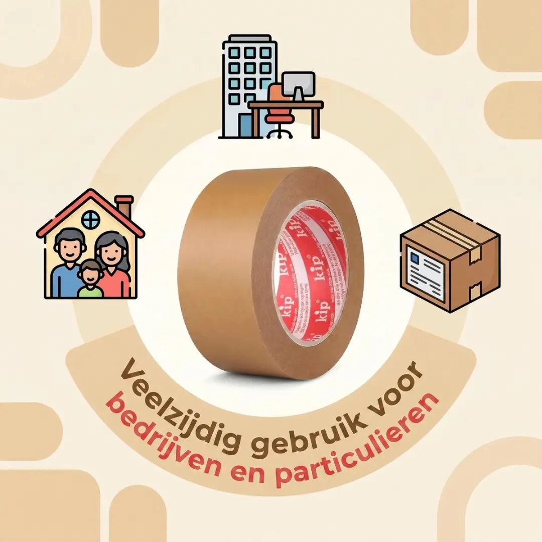 Kip 3339 Papieren Tape 48mm - 50m - Meerkleurig