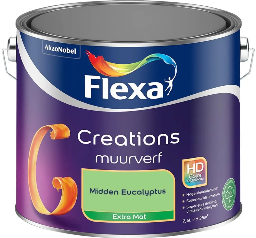 Flexa Creations Muurverf Extra Mat Midden Eucalyptus 2,5L