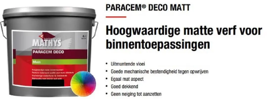 Mathys Paracem Deco Matt Wit - 2,5L