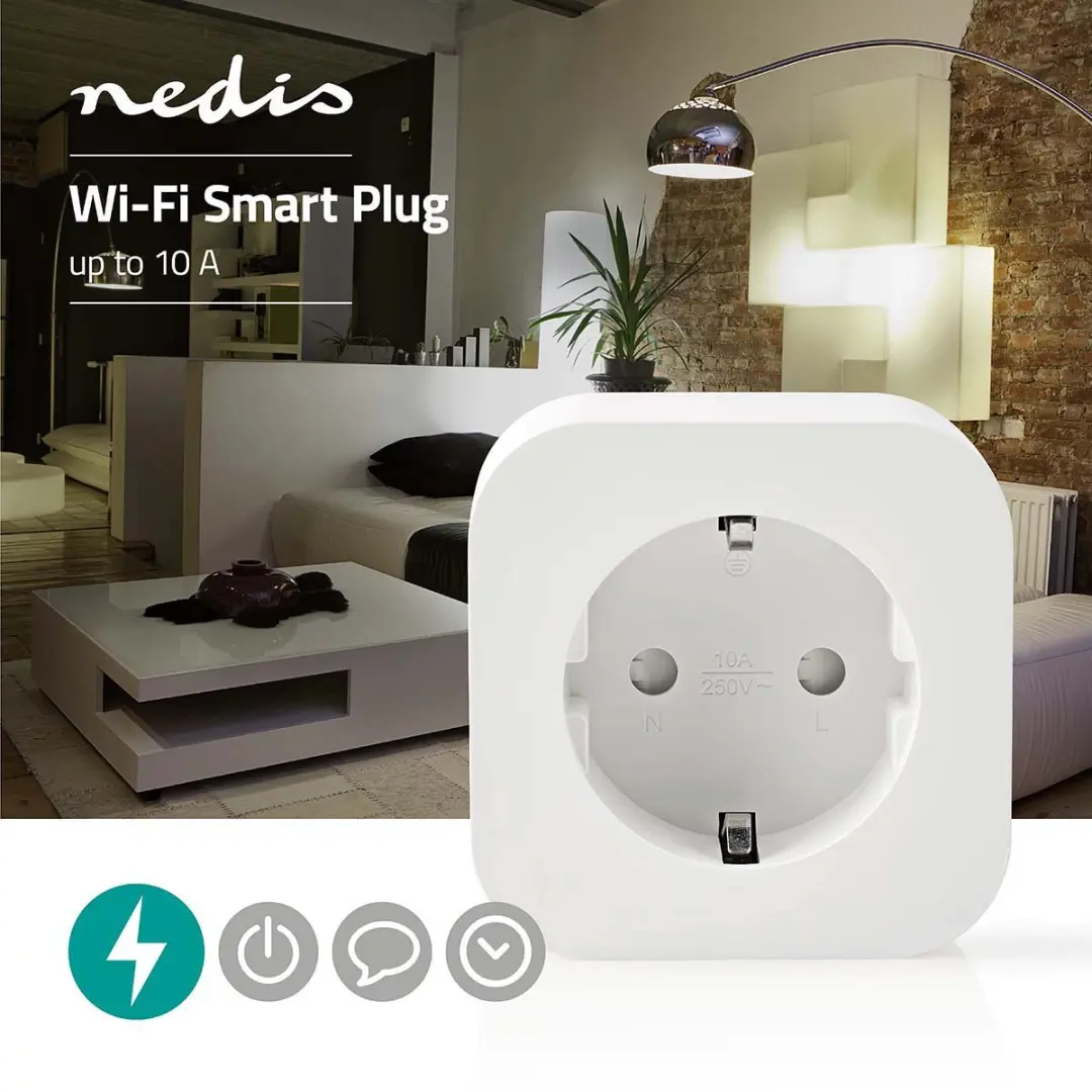 Nedis SmartLife Slimme Stekker Wi-Fi 2500W - Wit - afbeelding 6 van 6