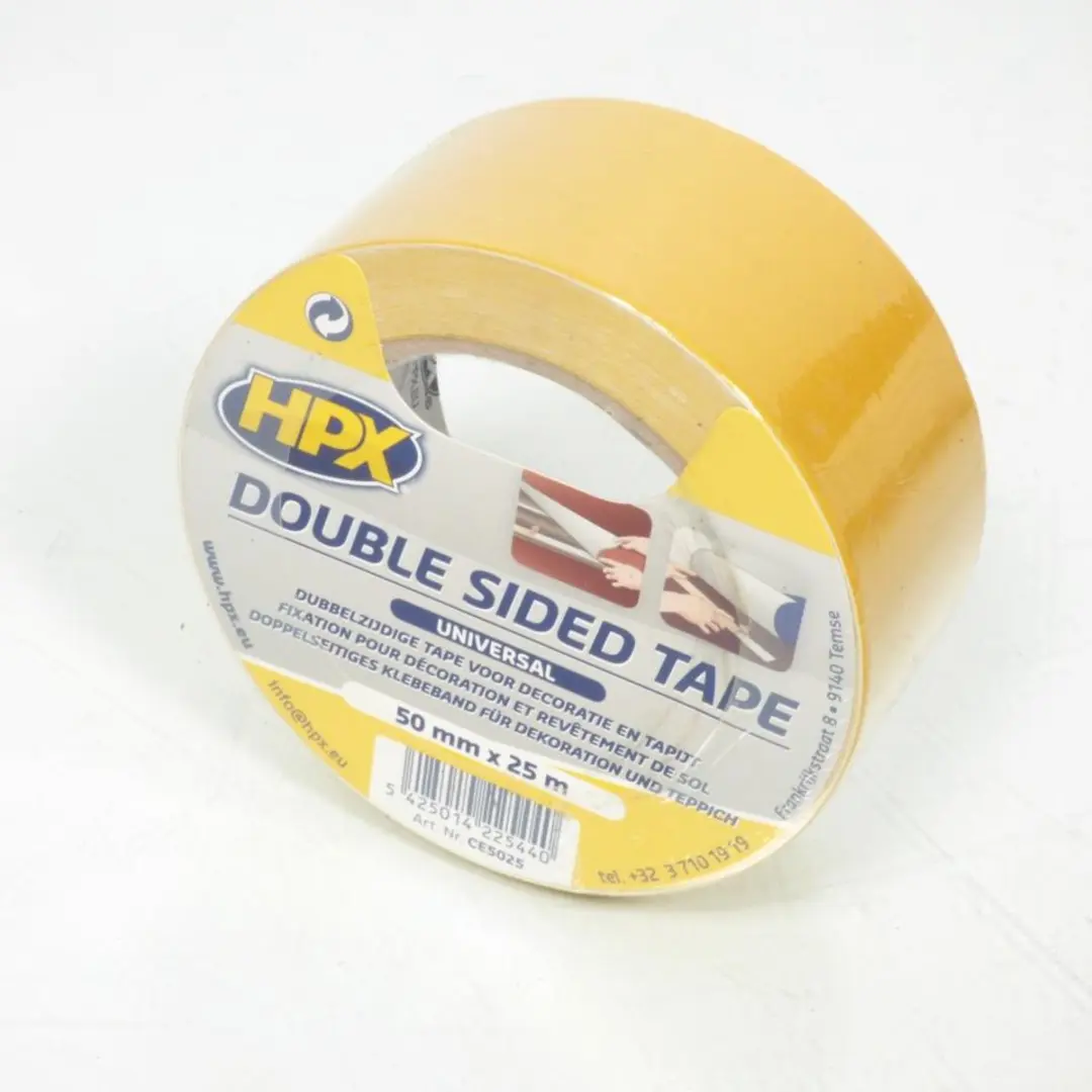 HPX Dubbelzijdige Universele Tape 50mm x 25m - Wit