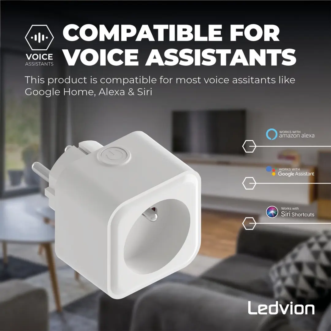 LEDVION Smart Stekker BE/FR 3600W - Wifi