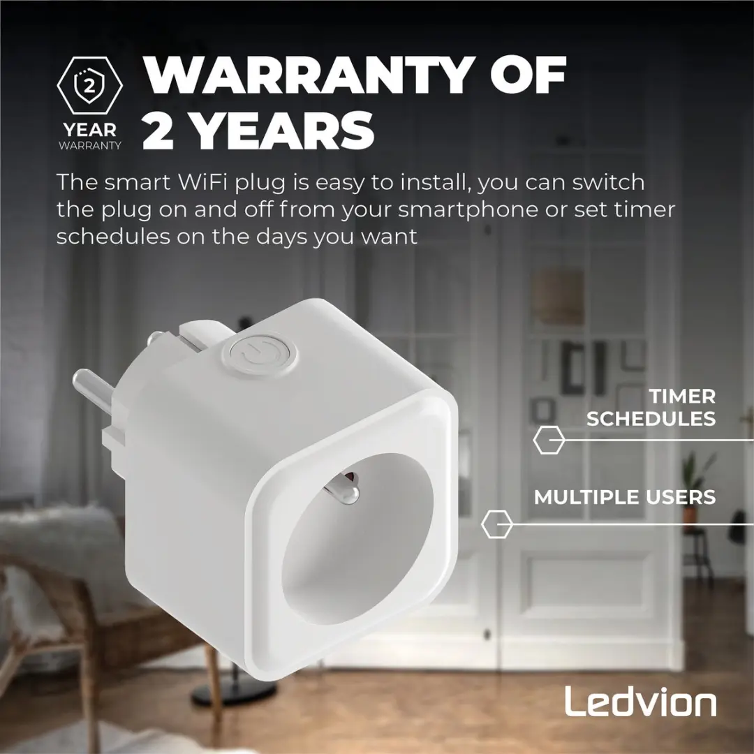 LEDVION Smart Stekker BE/FR 3600W - Wifi