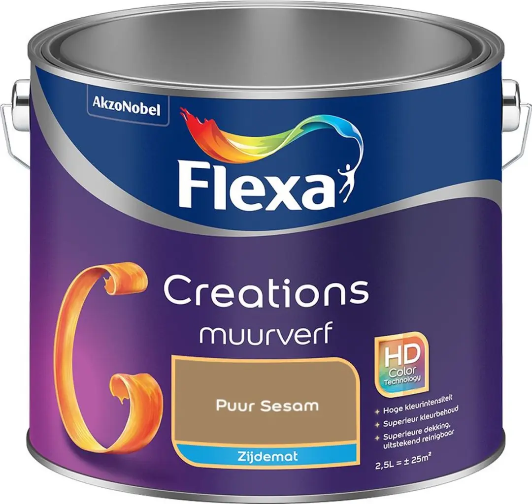 Flexa Creations Muurverf Zijdemat Puur Sesam 2,5L