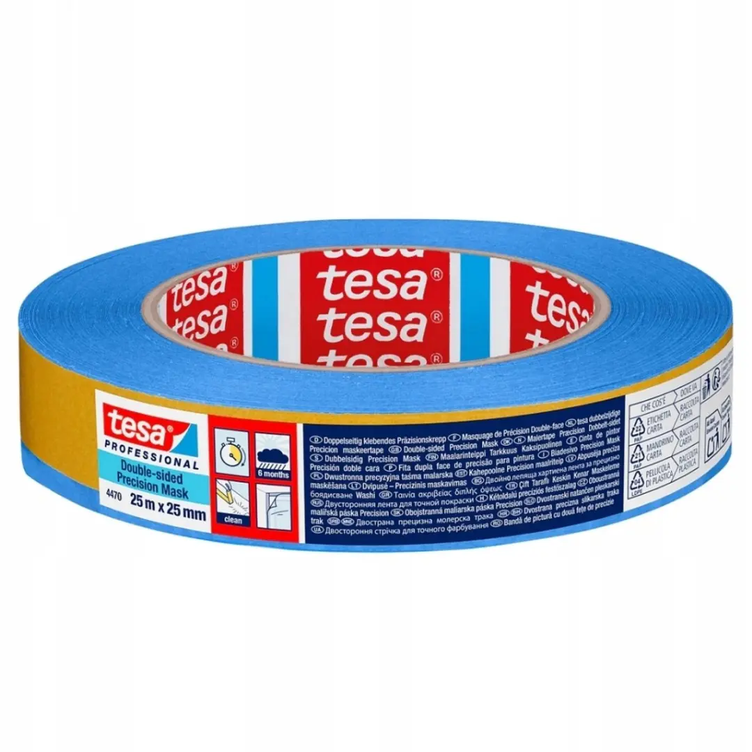 Tesa Dubbelzijdige Schildertape Blauw 25mm x 25m