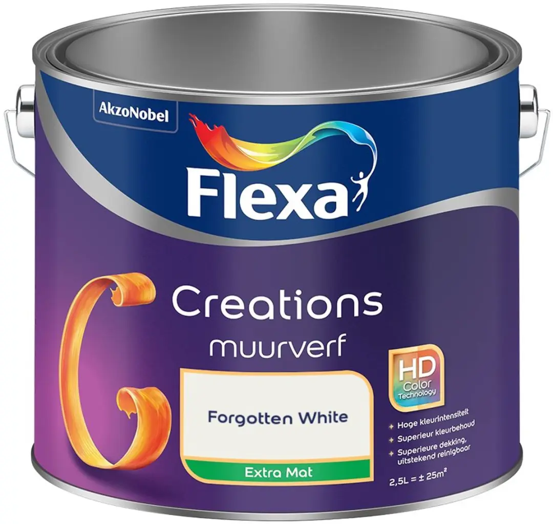 Flexa Creations Muurverf Extra Mat Forgotten White 2,5L