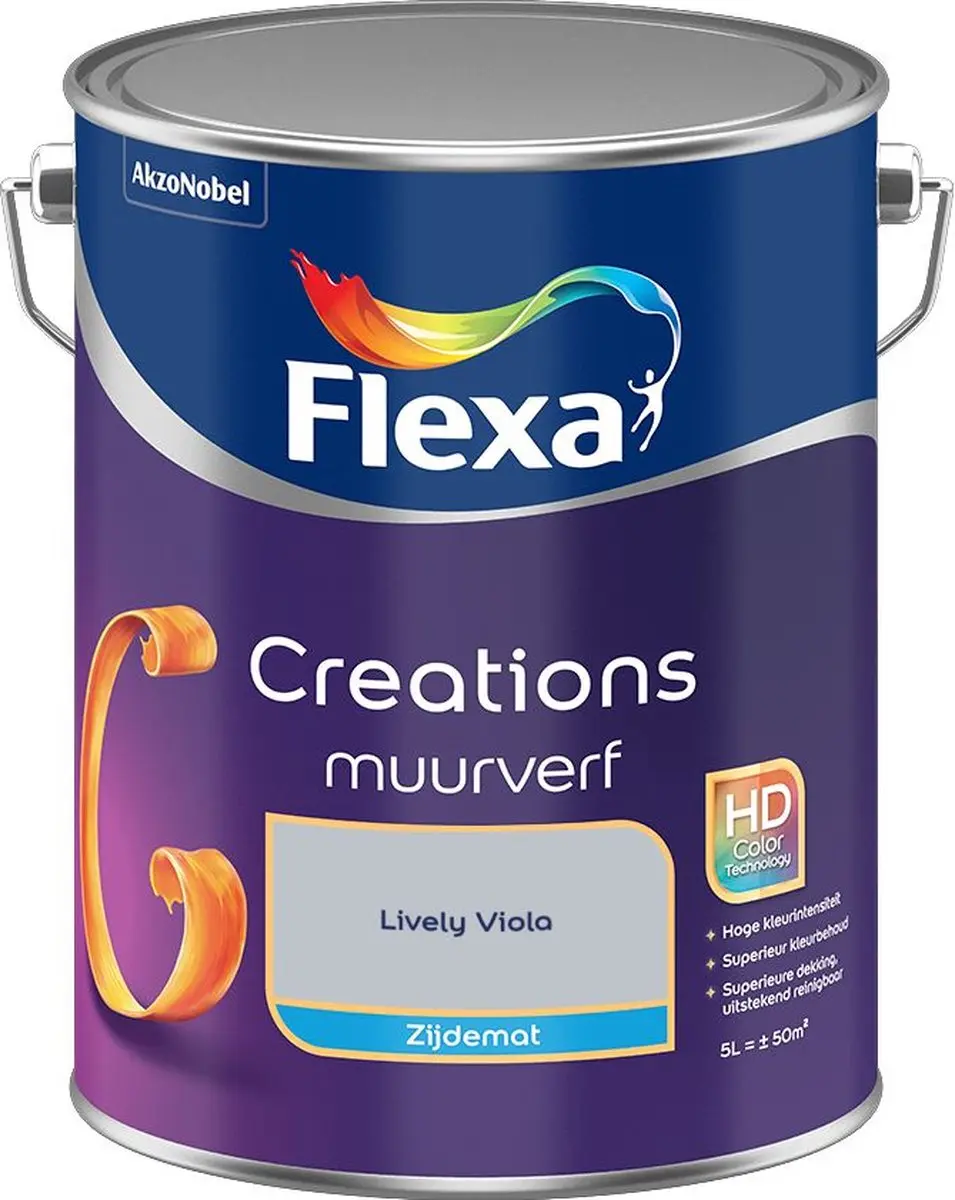 Flexa Creations Muurverf Zijdemat Lively Viola 5L