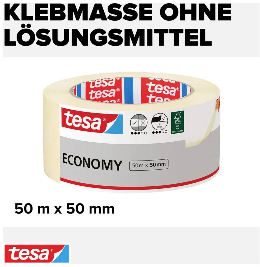 Tesa Maskeerfolie Plus Schildertape Set - Geel/Transparant