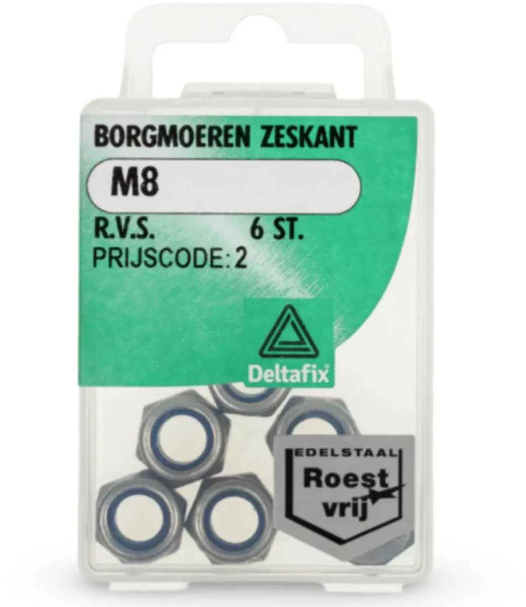Deltafix Borgmoeren M10 RVS - 4 Stuks