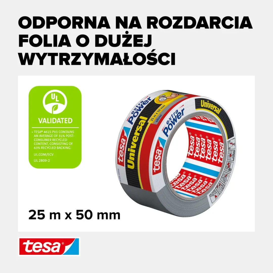 Tesa Textieltape Extra Power Grijs 25m x 50mm