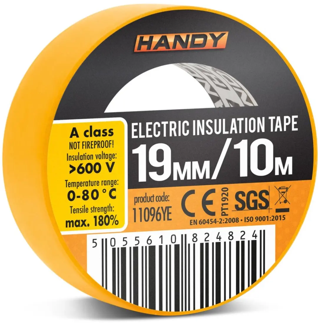 Handy Isolatietape Geel 10x19mm - 10 Rollen