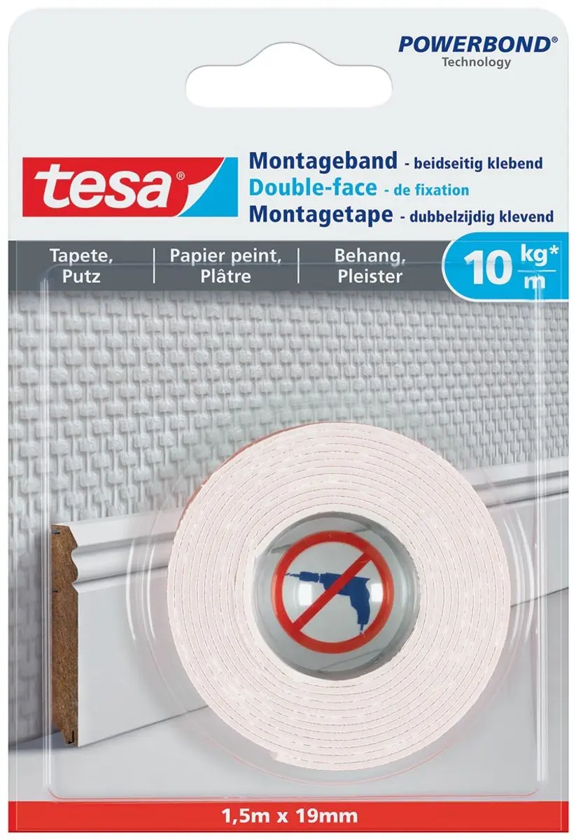 Tesa Powerbond Montagetape 19mm x 1.5m