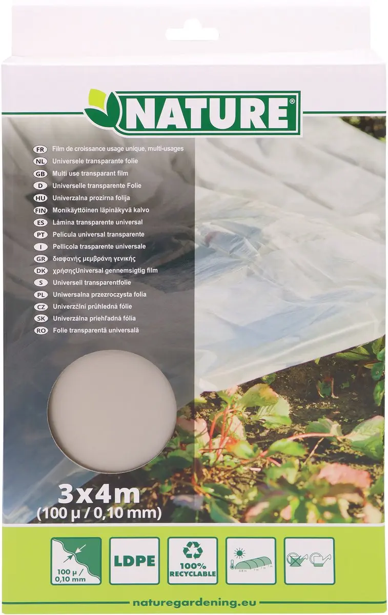 Nature Groeifolie 3x4m 100μ Transparant