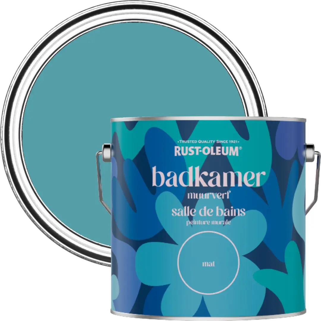 Rust-Oleum Blauw Badkamerverf Petrol 2,5L
