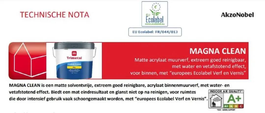 Trimetal Magna Clean Mat Matte Binnenmuurverf 2.5L - RAL 9010