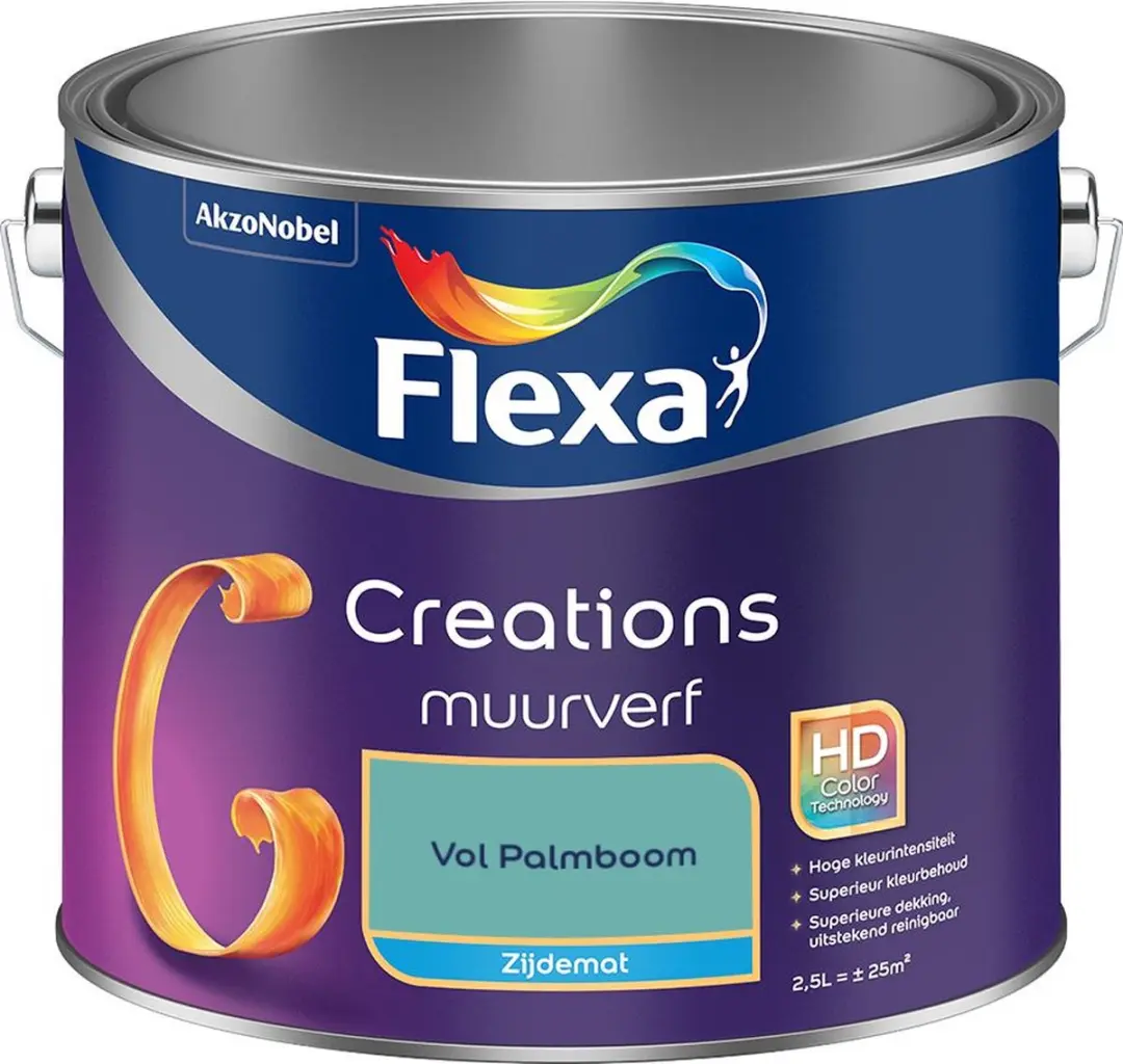 Flexa Creations Muurverf Zijdemat Vol Palmboom 2,5L