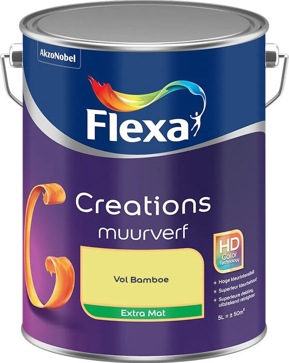 Flexa Creations Muurverf Extra Mat Vol Bamboe 5L