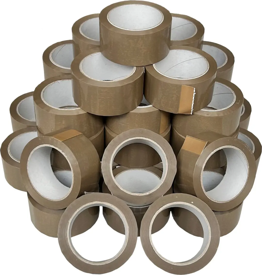 Kortpack Bruine PVC-Tape 48mm x 66m