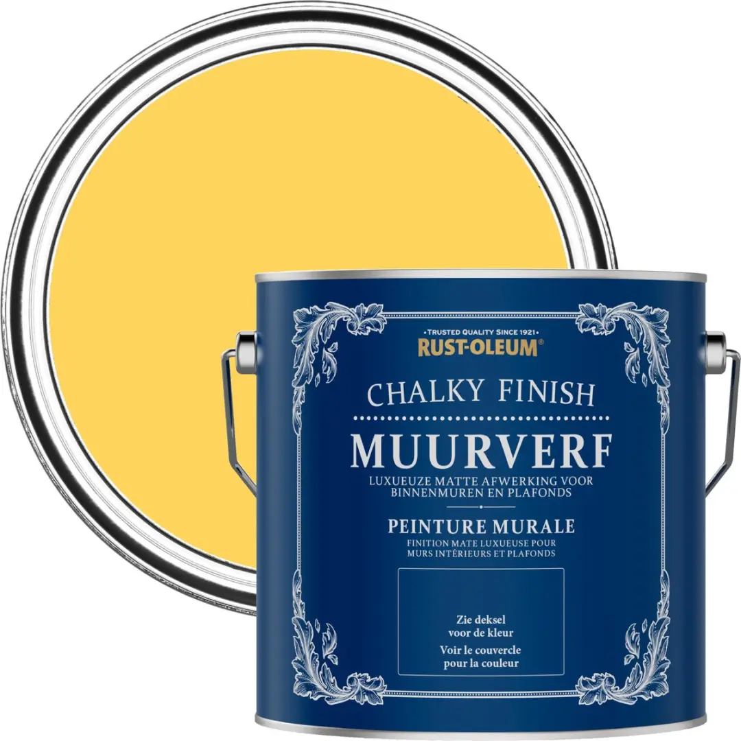 Rust-Oleum Geel Chalky Finish Muurverf 2,5L