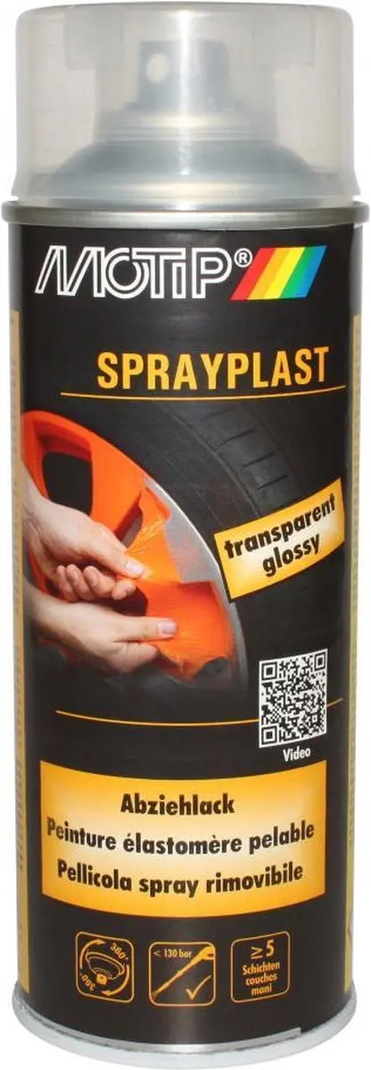 Motip Sprayplast 396571 Elastomere Lak - Transparant 0.40L