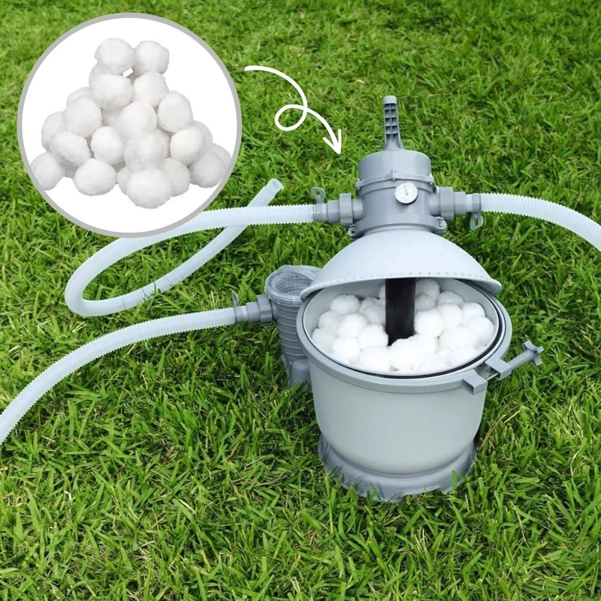 Bestway Flowclear Polysphere Filterbollen 2000g - 10L
