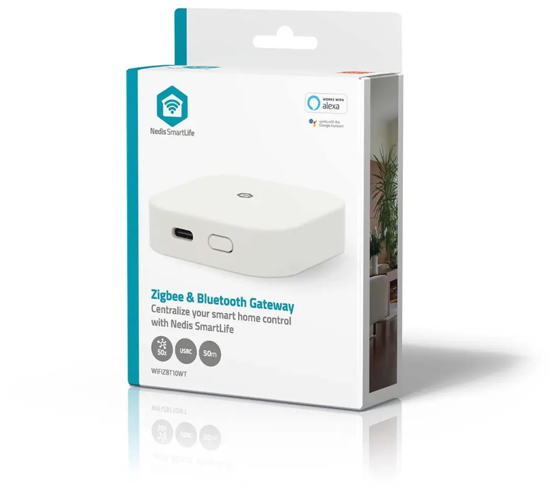 Nedis SmartLife Zigbee Gateway WIFIZBT10WT - 50 Apparaten - Wit
