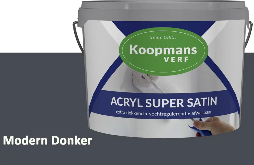 Koopmans Acryl Super Satin Zijdeglans Muurverf 10L - Modern Donker