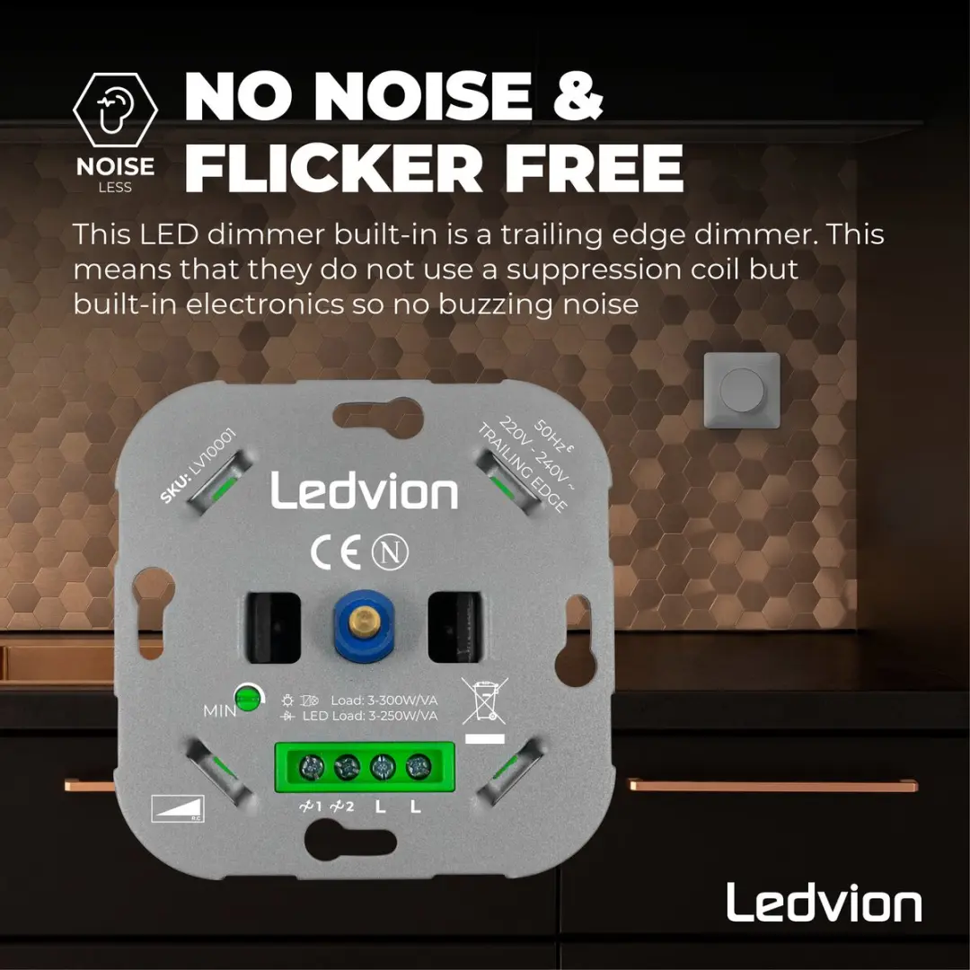 LEDVION LED Dimmer 3-250W - Universeel Wit