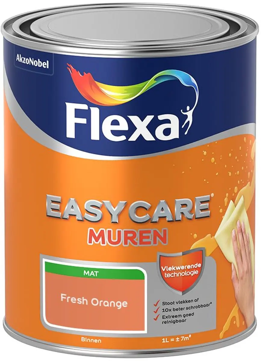 Flexa Easycare Murenverf Fresh Orange 1L