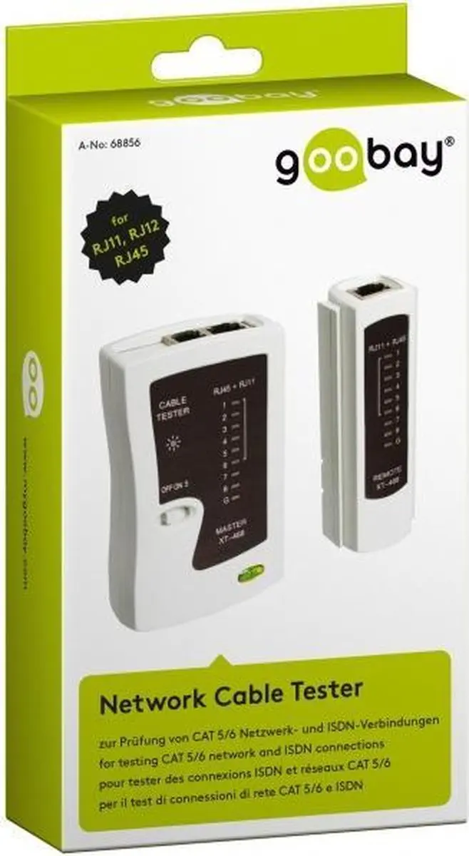 Goobay XT468 Netwerkkabeltester RJ11/RJ45