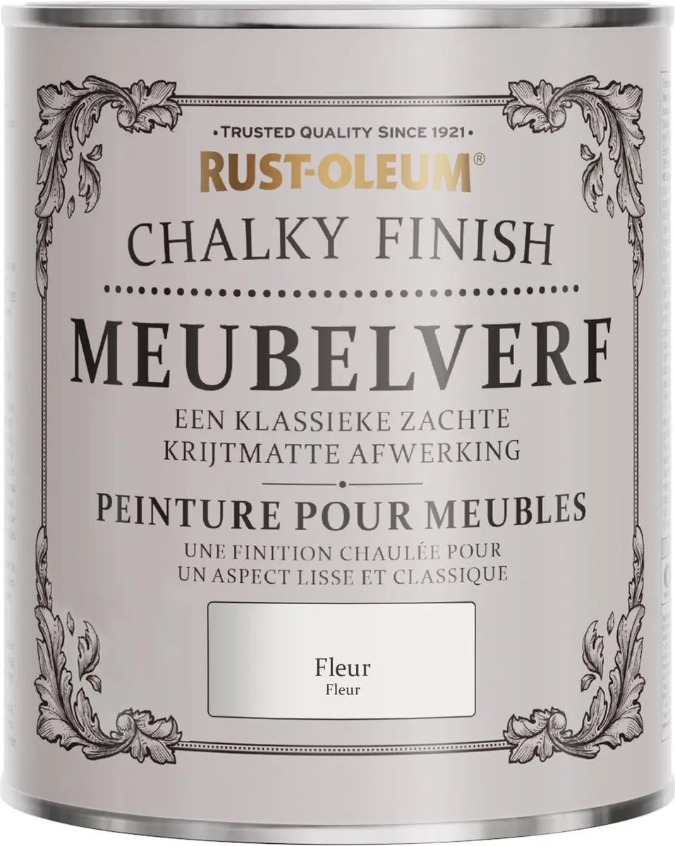 Rust-Oleum Grijs Chalky Finish Meubelverf Fleur 750ml