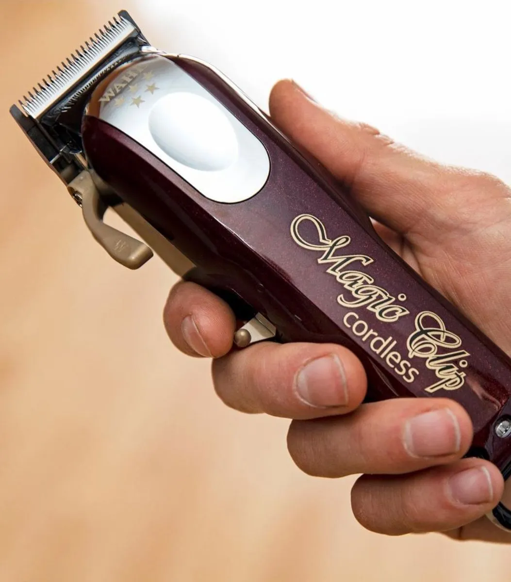 Wahl Magic Clip Cordless Tondeuse - 8 Opzetkammen - Bordeaux/Goud