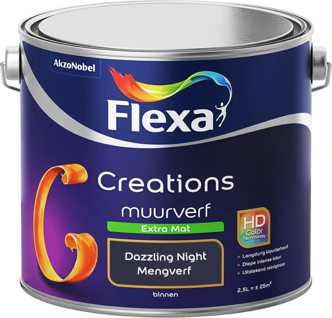 Flexa Creations Muurverf Extra Mat Dazzling Night 2,5L