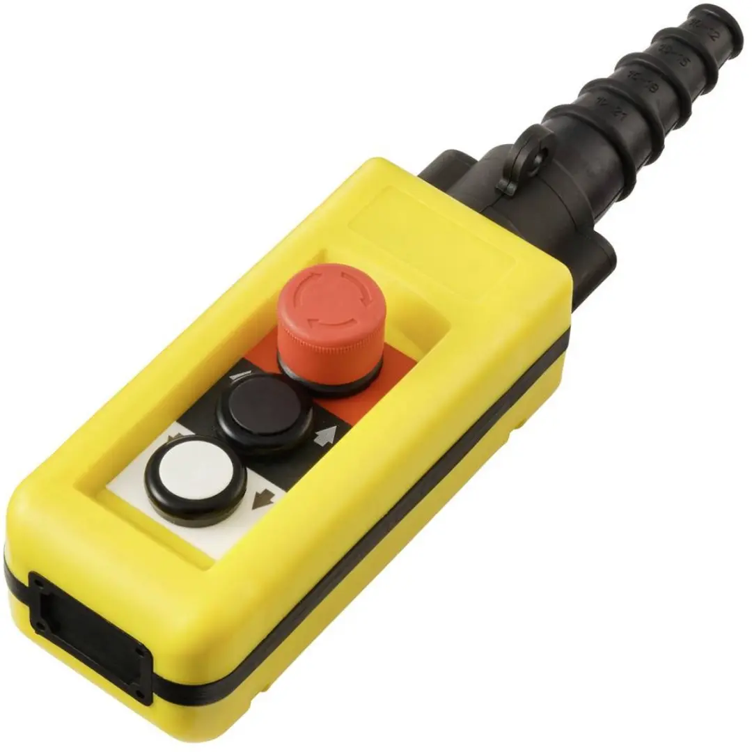 Tru Components TC-A2713 Hangknop met NOT-AUS schakelaar - Geel