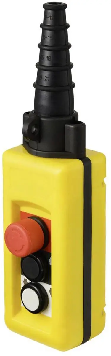 Tru Components TC-A2713 Hangknop met NOT-AUS schakelaar - Geel