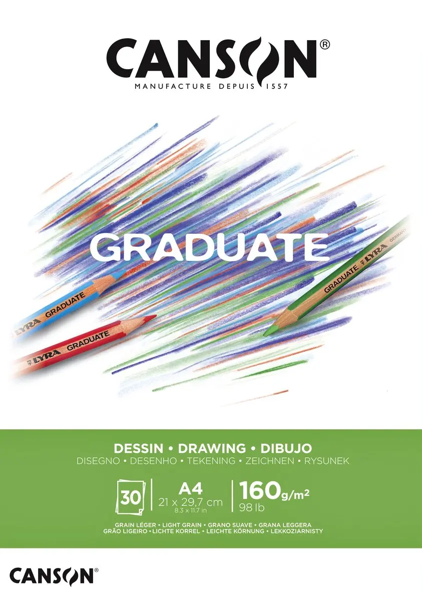 Canson Graduate Tekenpapier 160g A4 - 5 Stuks
