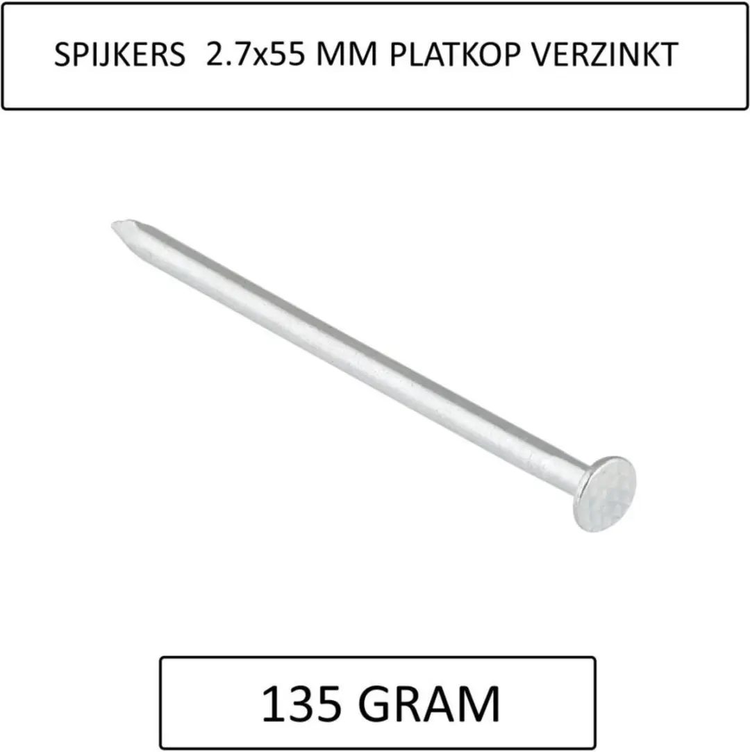 Deltafix Platkop Spijkers 2.7x55mm - 135 gram