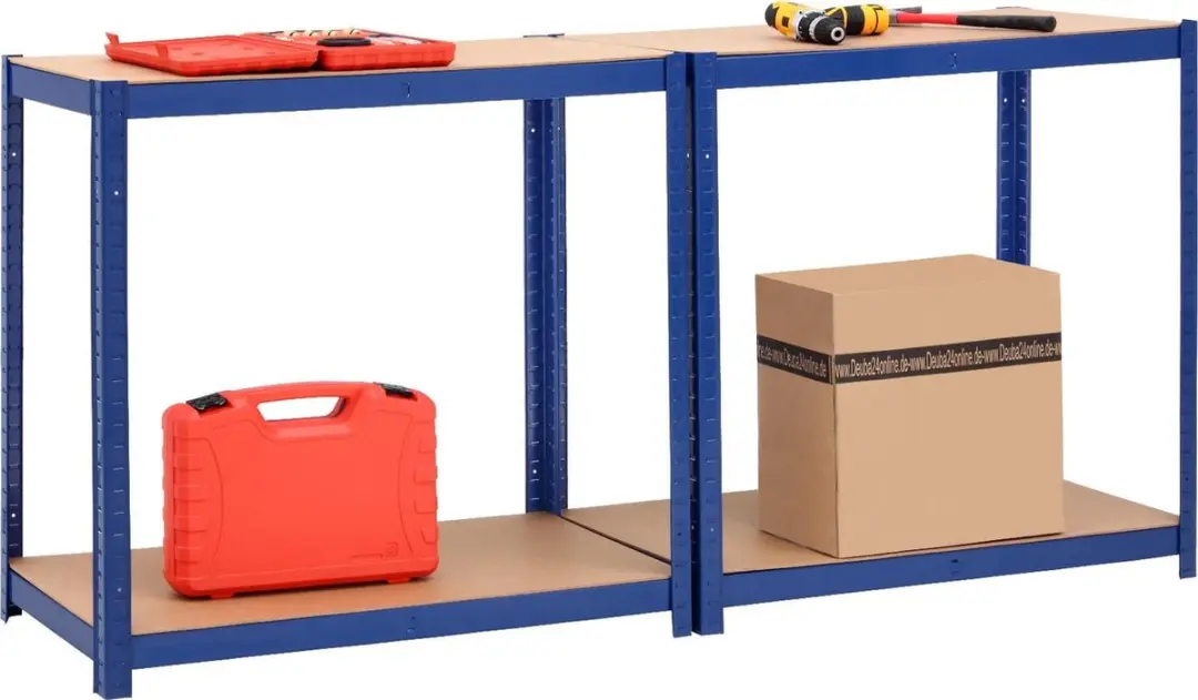 Monzana Stellingkast Set 2x Blauw - 180x90x40cm - 5 Planken