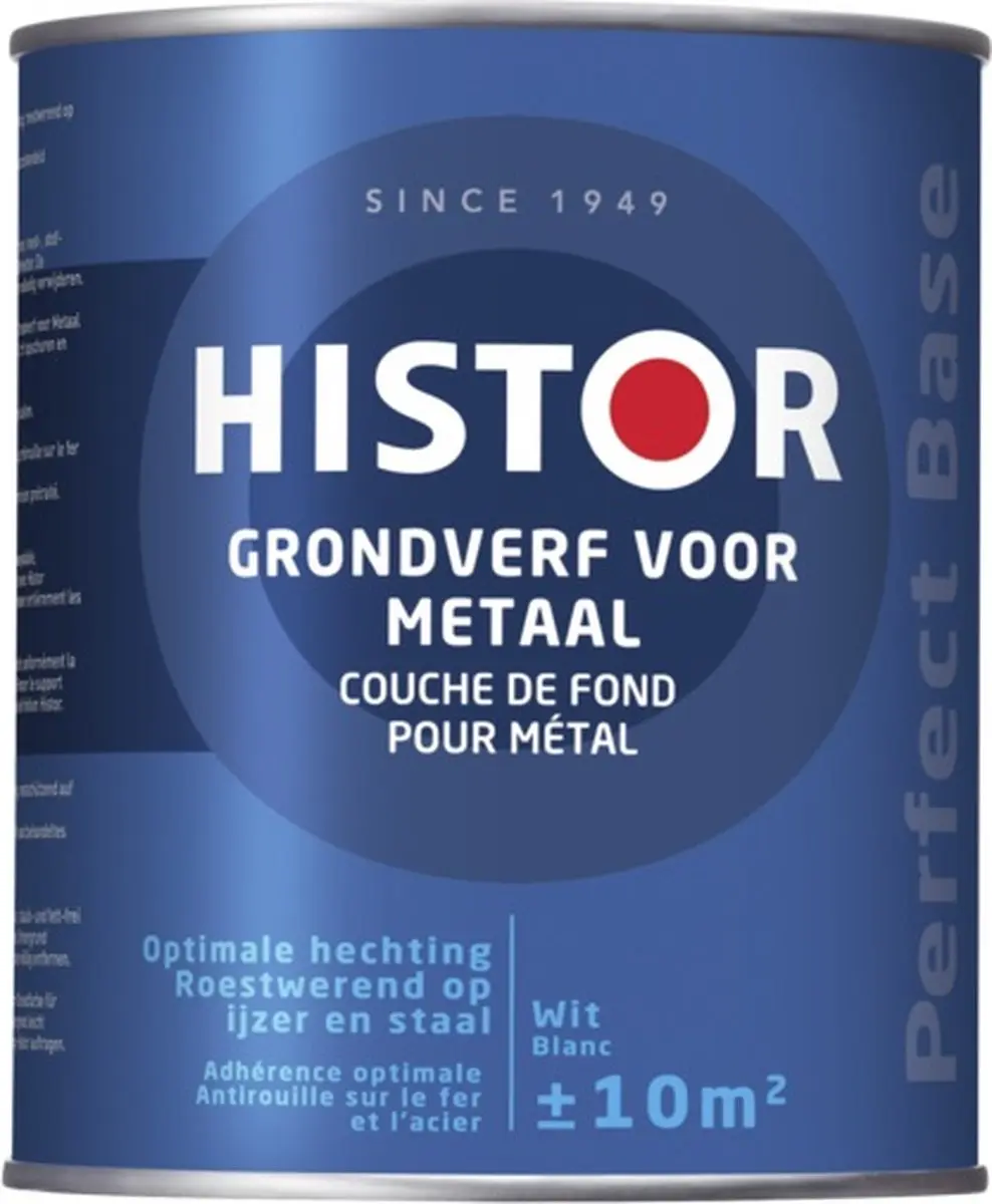 Histor Perfect Base Grondverf Metaal 0,25L - Wit